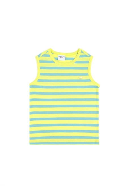 Kız Çocuk Fıstık Yeşili Bisiklet Yaka Kolsuz Tişört