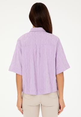 Kadın Lila Uzun Kollu Gömlek - 50283632004