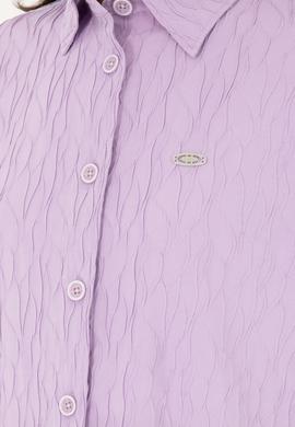 Kadın Lila Uzun Kollu Gömlek - 50283632004