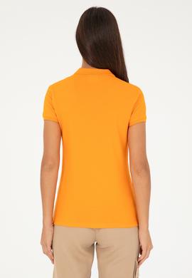 Kadın Turuncu Basic Polo Yaka Tişört - 50280063017