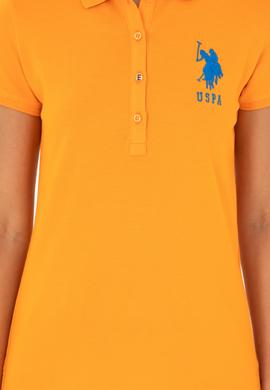 Kadın Turuncu Basic Polo Yaka Tişört - 50280063017