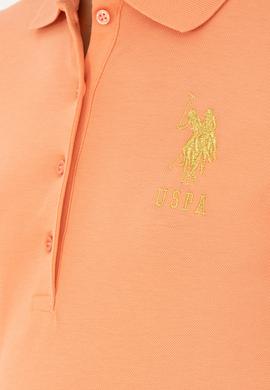 Kadın Somon Basic Polo Yaka Tişört - 50280071192