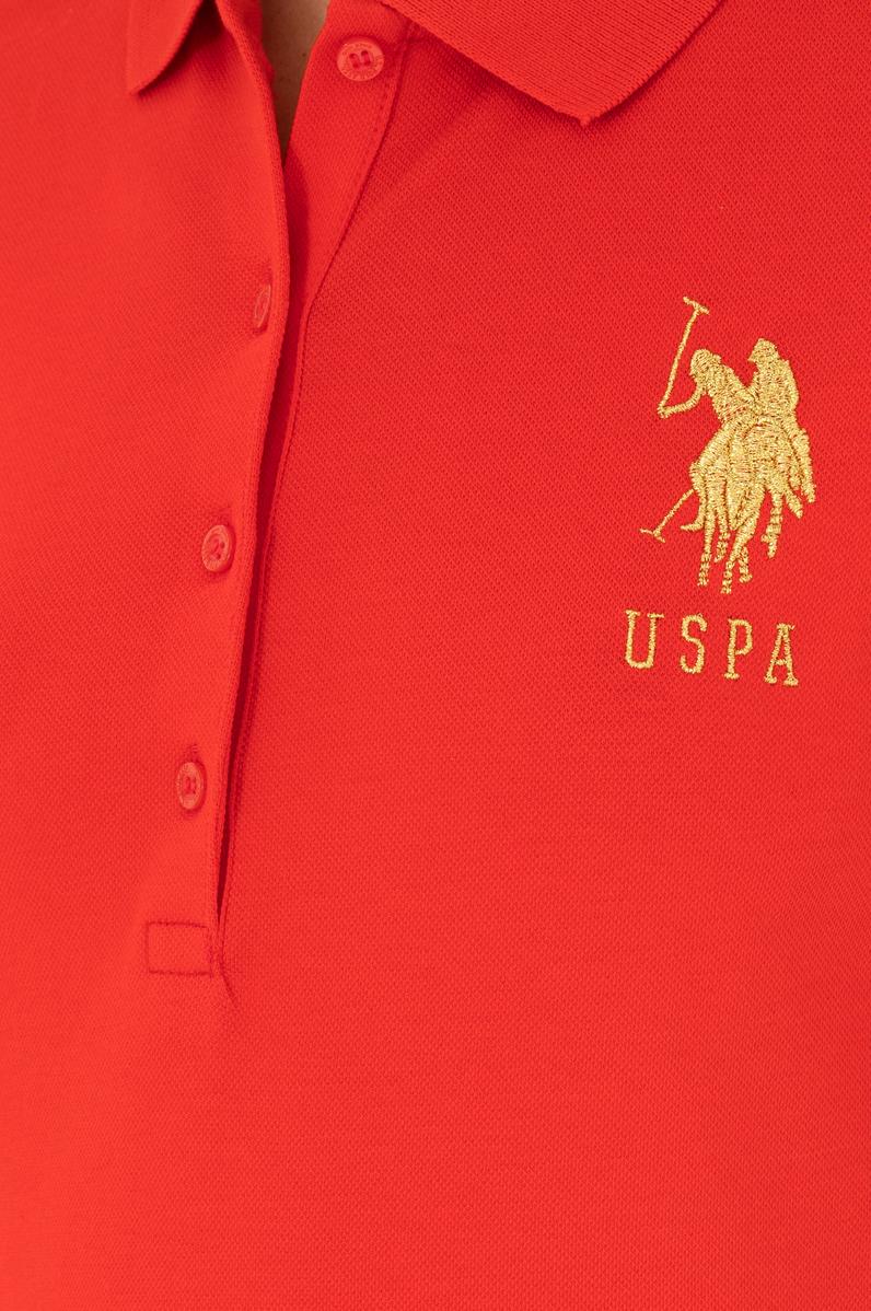 Kadın Kırmızı Basic Polo Yaka Tişört