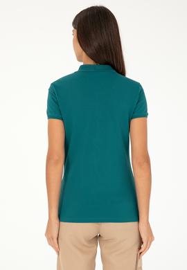 Kadın Koyu Yeşil Basic Polo Yaka Tişört - 50280071101