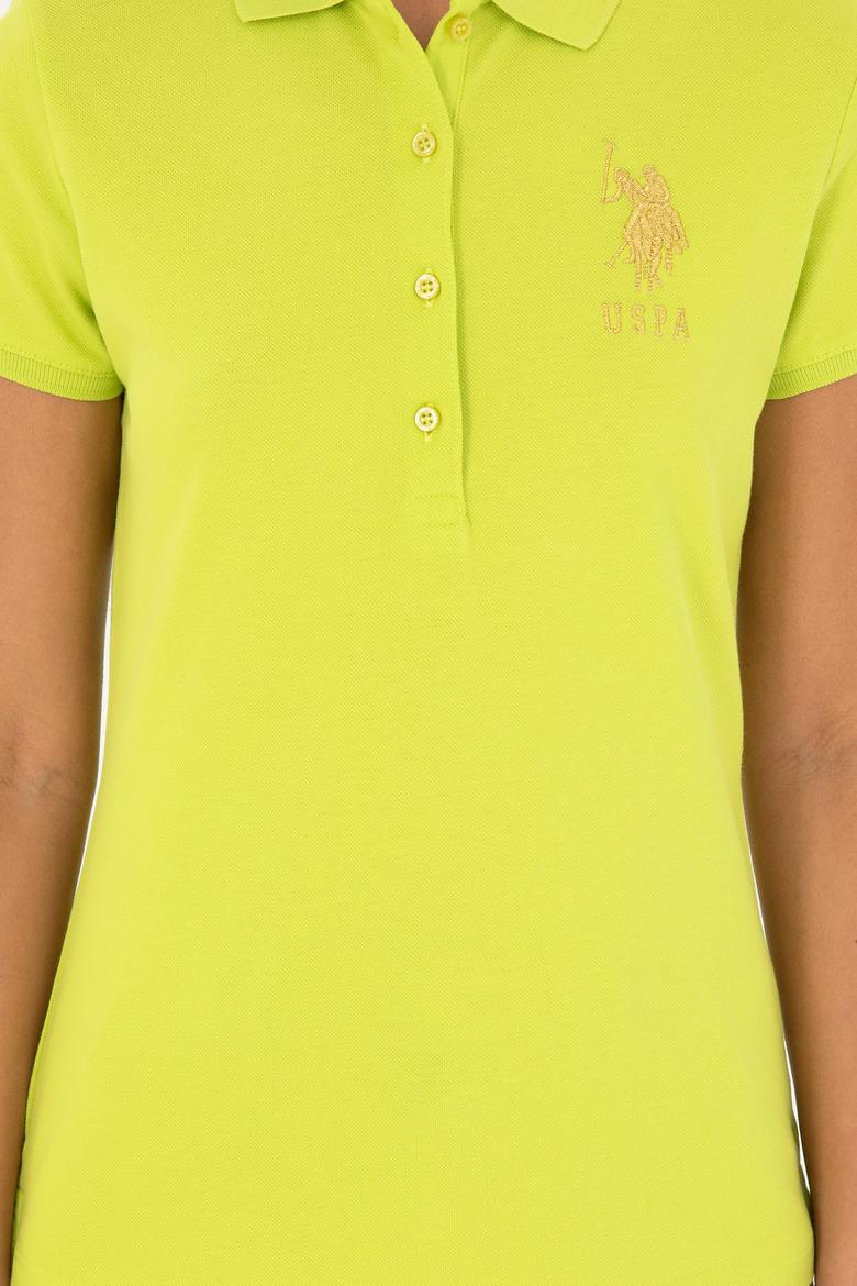 Kadın Fıstık Yeşili Basic Polo Yaka Tişört - 50280071109