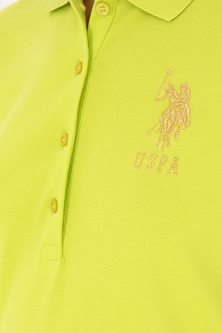 Kadın Fıstık Yeşili Basic Polo Yaka Tişört - 50280071109