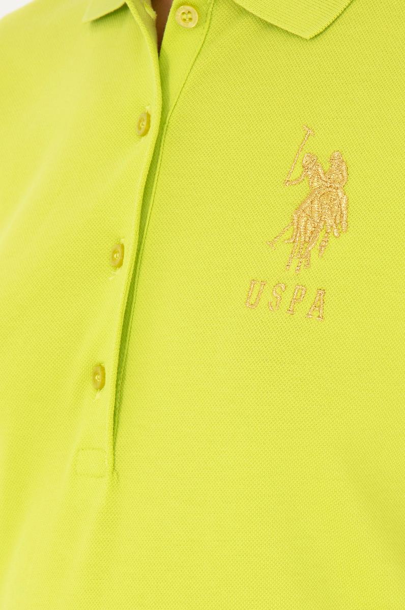 Kadın Fıstık Yeşili Basic Polo Yaka Tişört