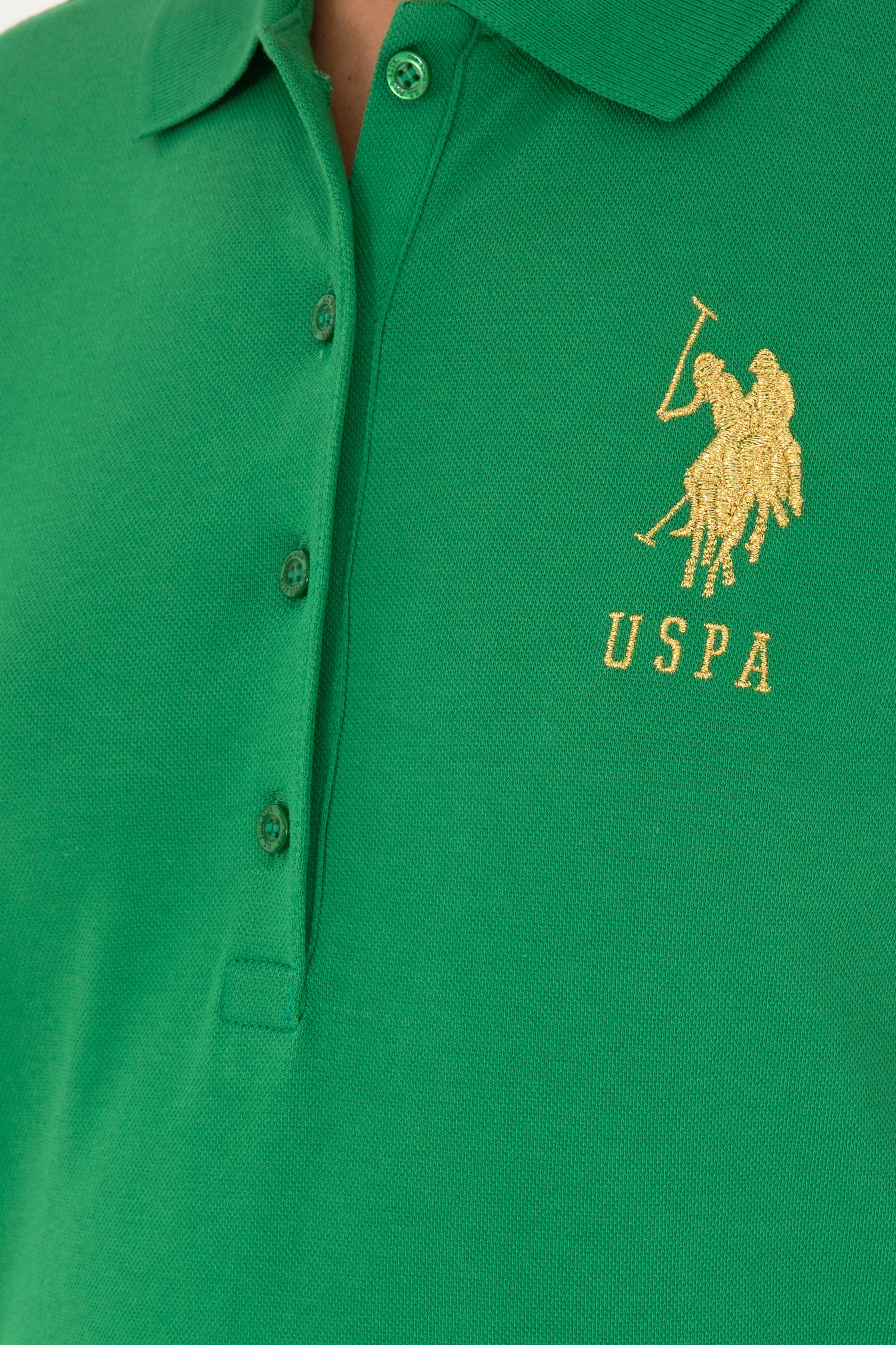 Kadın Yeşil Basic Polo Yaka Tişört