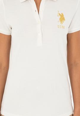 Kadın Ekru Basic Polo Yaka Tişört - 50280071143