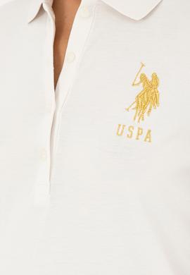 Kadın Ekru Basic Polo Yaka Tişört - 50280071143