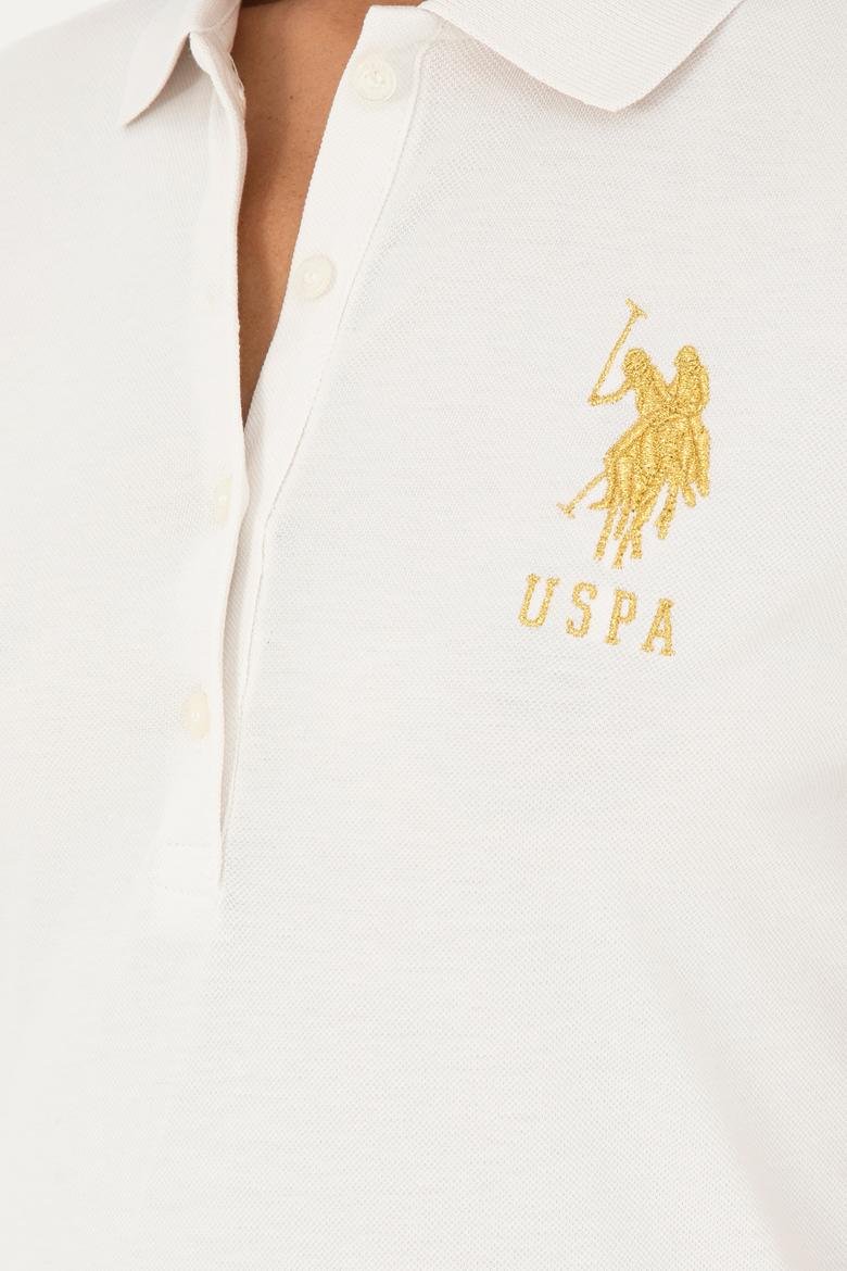 Kadın Ekru Basic Polo Yaka Tişört - 50280071143