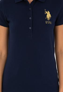 Kadın Lacivert Basic Polo Yaka Tişört - 50280071016