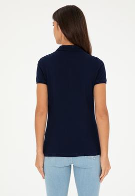 Kadın Lacivert Basic Polo Yaka Tişört - 50280071016