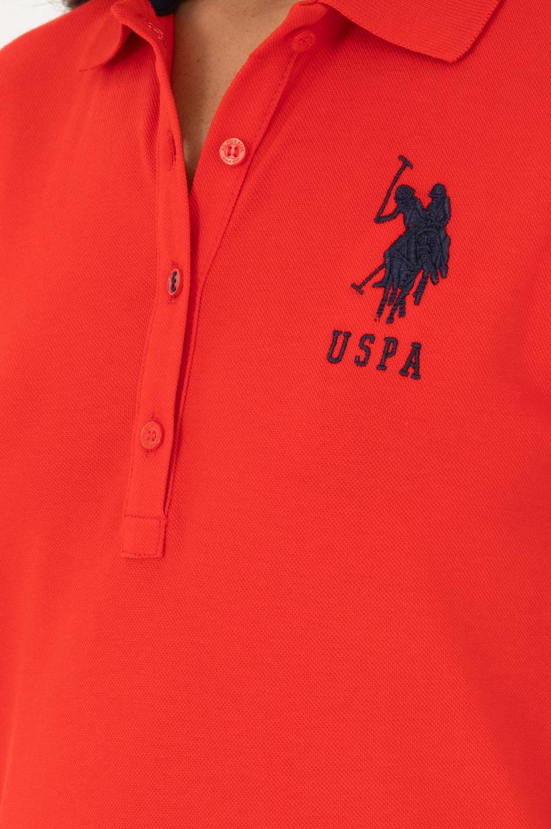 Kadın Kırmızı Basic Polo Yaka Tişört