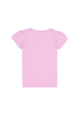 Kız Çocuk Pembe Bisiklet Yaka Baisic Tişört - 50294763008