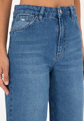 Kadın Mavi Flare Cropped Fit Jean Pantolon - 50282856004