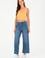 Kadın Mavi Flare Cropped Fit Jean Pantolon