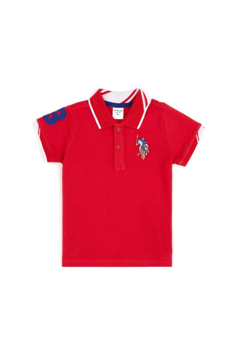 Erkek Bebek Kırmızı Polo Yaka Tişört - 50252177065
