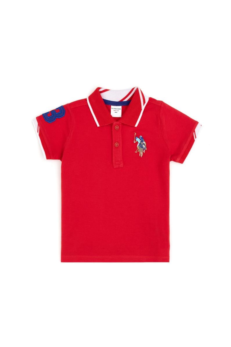 Erkek Bebek Kırmızı Polo Yaka Tişört