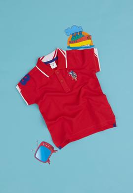 Erkek Bebek Kırmızı Polo Yaka Tişört - 50252177065