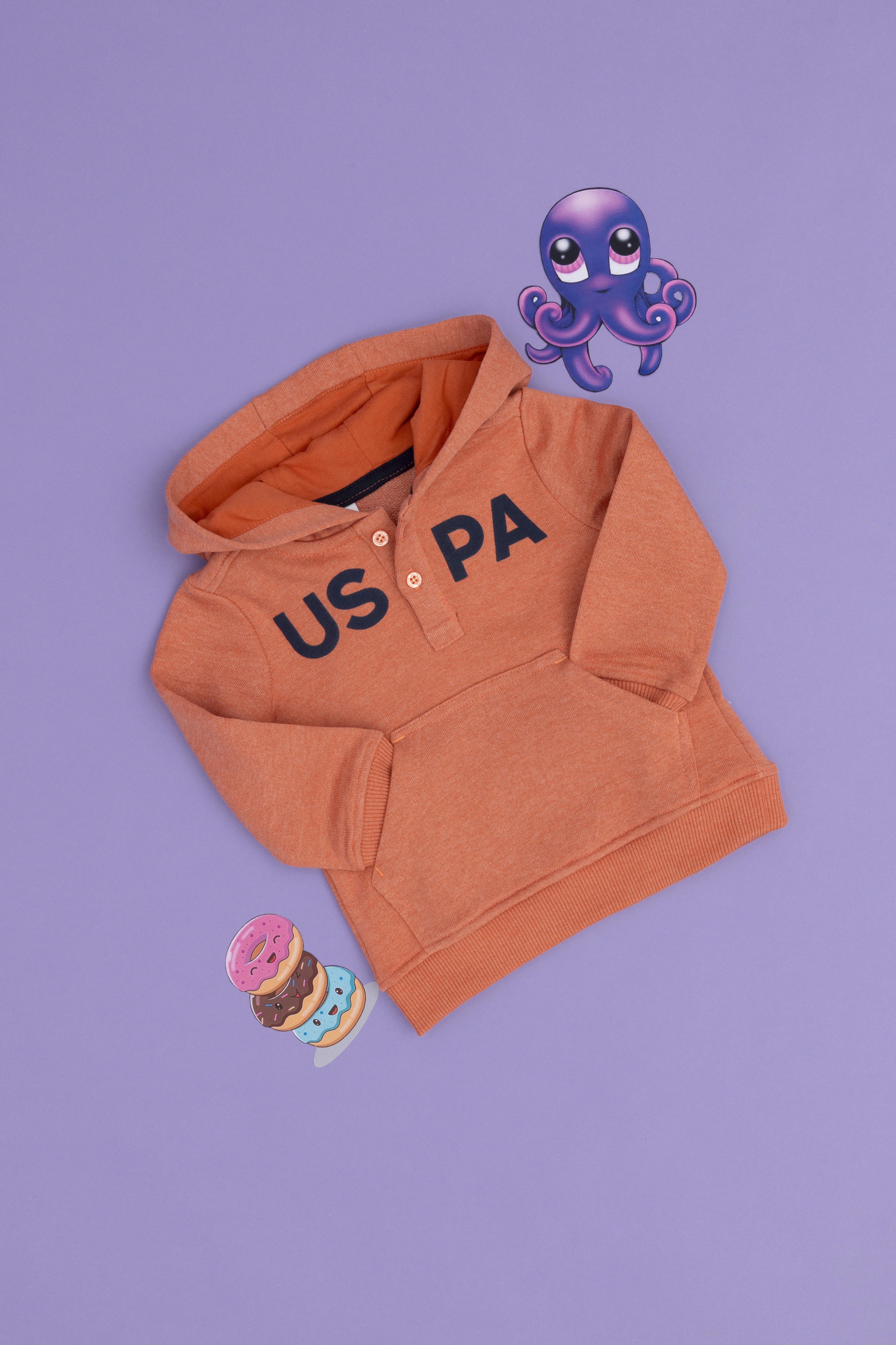 Erkek Bebek Kiremit Melanj Basic Sweatshirt - Image 1
