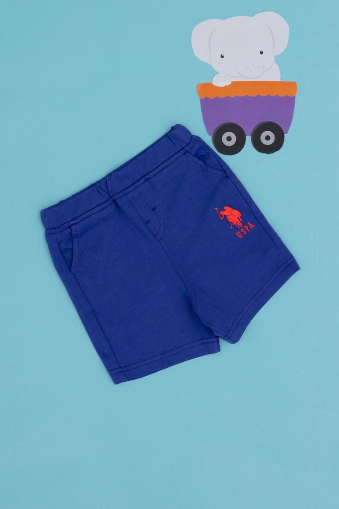 Erkek Bebek Mavi Örme Şort