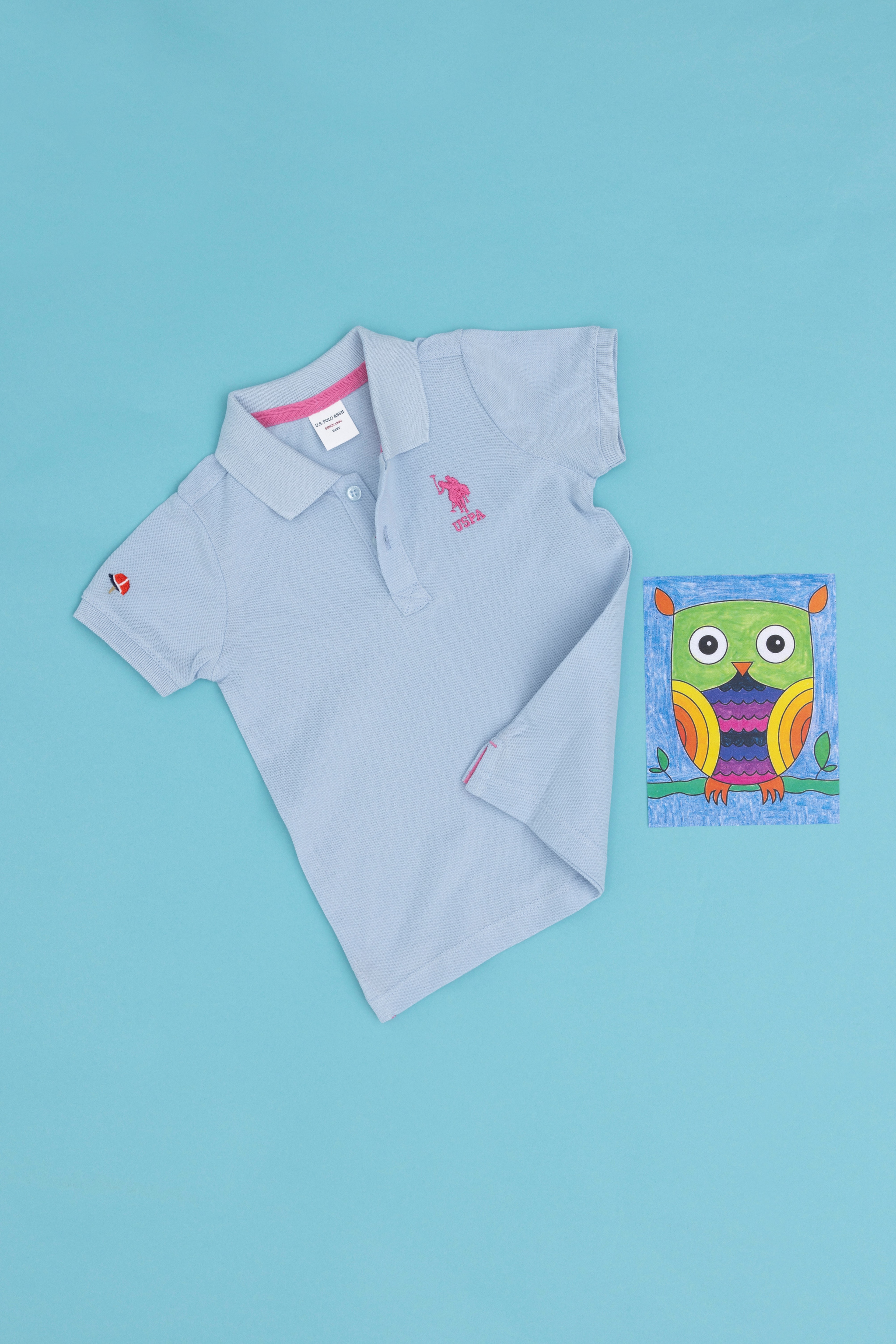 Erkek Bebek Açık Mavi Basic Tişört - Image 1