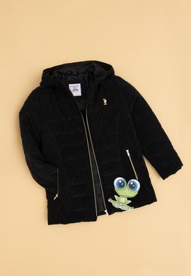 Kız Çocuk Siyah Deri Ceket - 50278999004