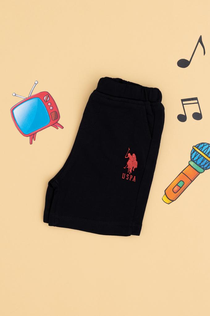 Erkek Bebek Siyah Örme Şort