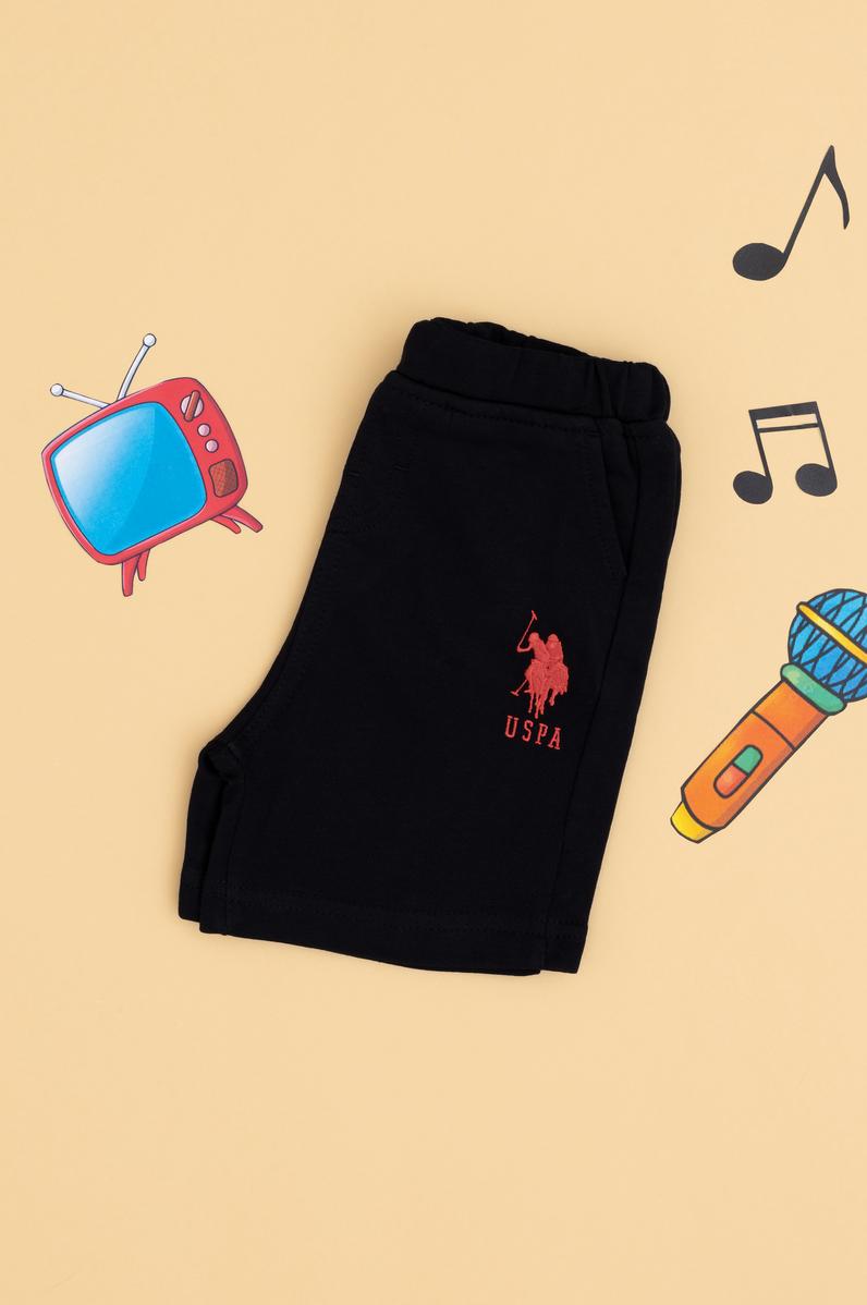 Erkek Bebek Siyah Örme Şort