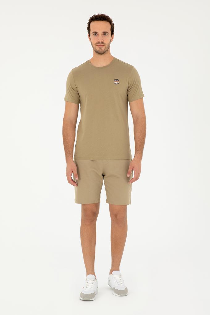Erkek Haki Örme Şort