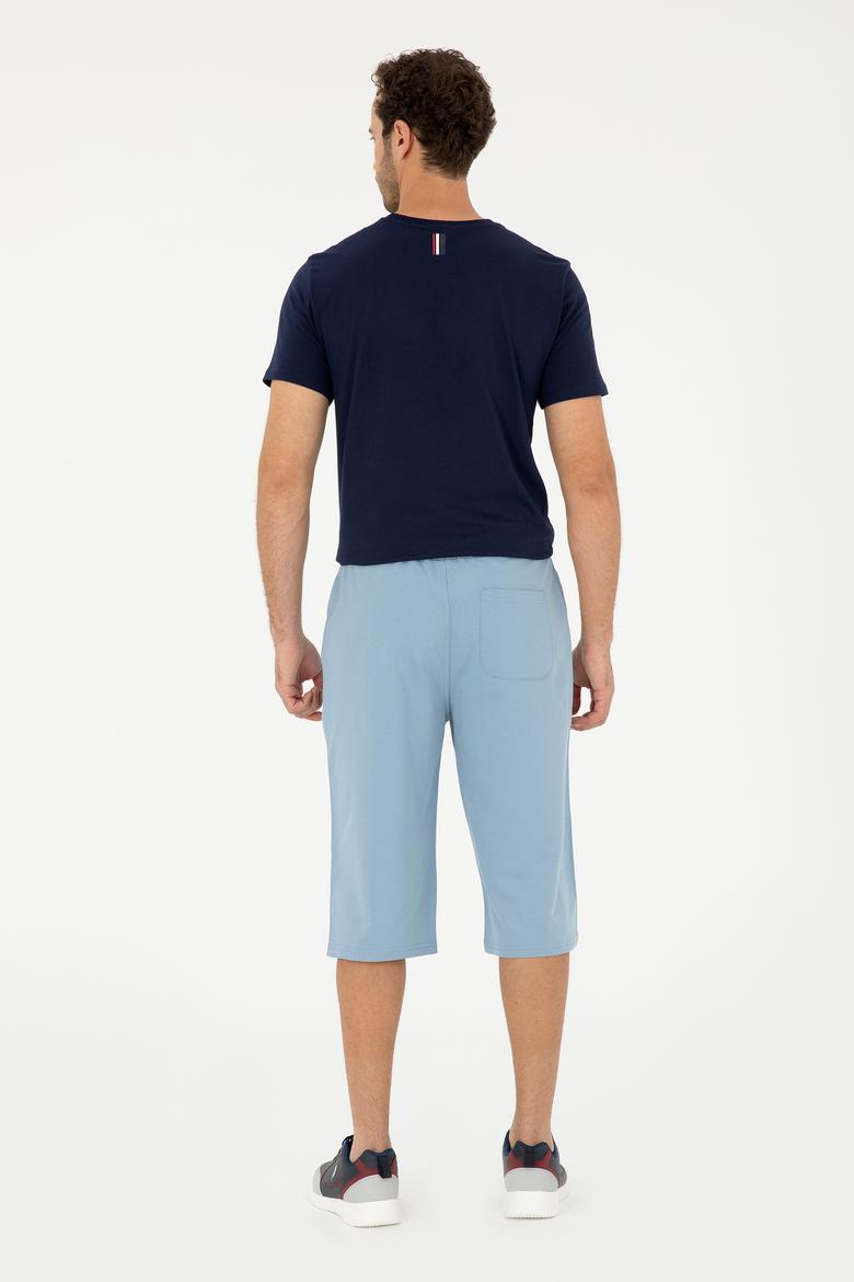 Erkek İndigo Örme Şort - 50279640049