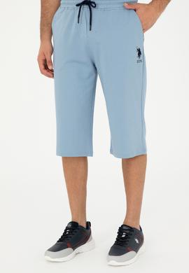 Erkek İndigo Örme Şort - 50279640049