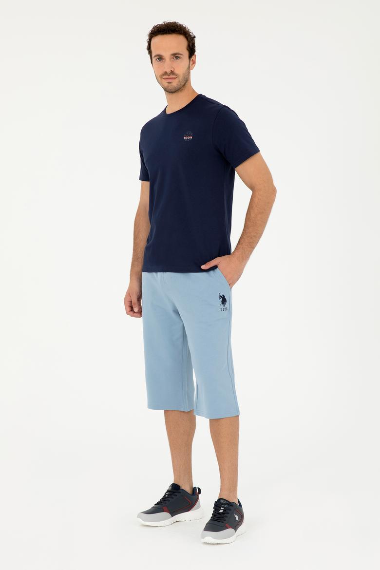 Erkek İndigo Örme Şort - 50279640049