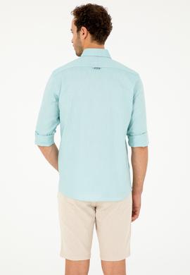 Erkek Mint Uzun Kollu Basic Gömlek - 50282610066