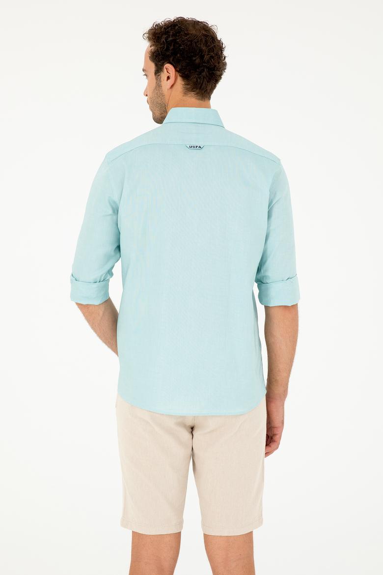 Erkek Mint Uzun Kollu Basic Gömlek - 50282610066