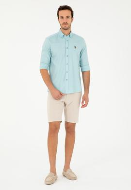 Erkek Mint Uzun Kollu Basic Gömlek - 50282610066