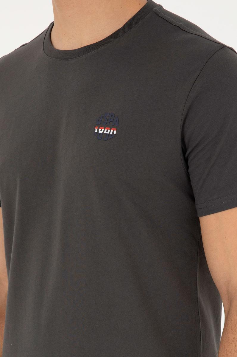 Erkek Regular Fit Bisiklet Yaka Antrasit Tişört