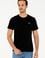 Erkek Regular Fit Bisiklet Yaka Siyah Tişört