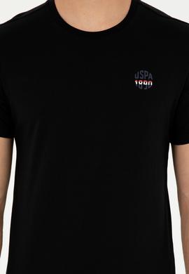 Erkek Regular Fit Bisiklet Yaka Siyah Tişört - 50294329019