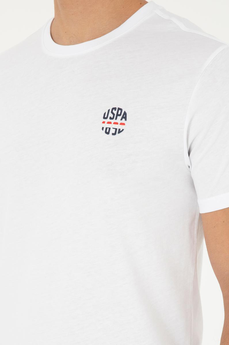 Erkek Regular Fit Bisiklet Yaka Beyaz Tişört