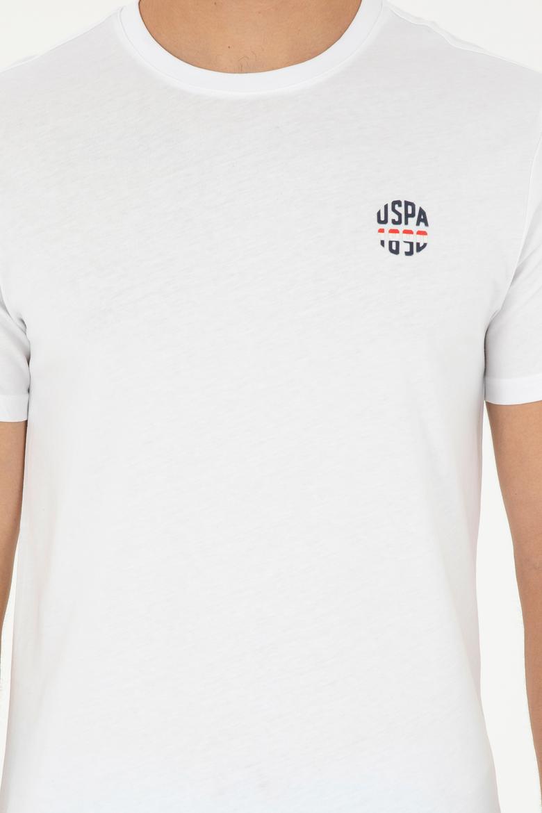 Erkek Regular Fit Bisiklet Yaka Beyaz Tişört - 50294329006