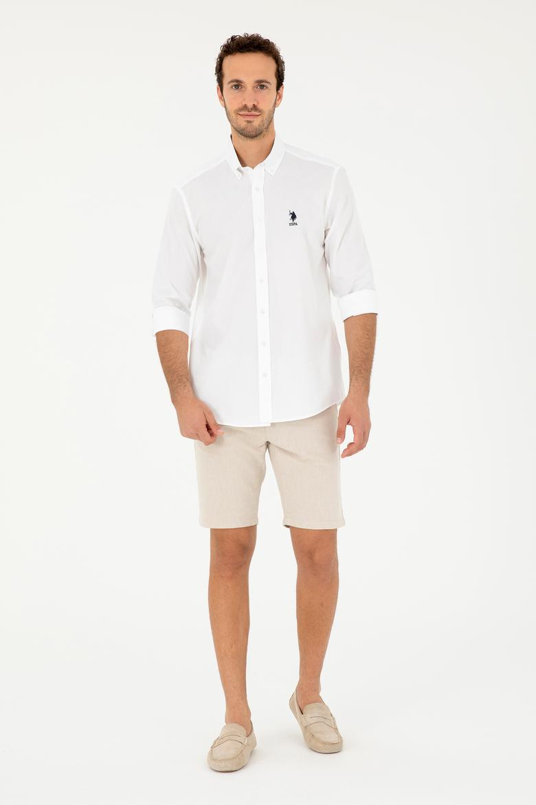 Erkek Beyaz Uzun Kollu Gömlek - 50285458007