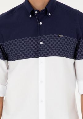 Erkek Lacivert Uzun Kollu Gömlek - 50282867007