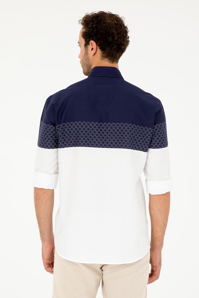 Erkek Lacivert Uzun Kollu Gömlek - 50282867007