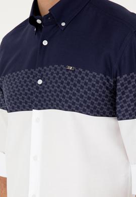 Erkek Lacivert Uzun Kollu Gömlek - 50282867007