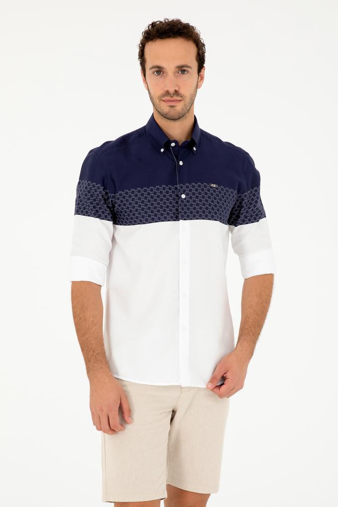 Erkek Lacivert Uzun Kollu Gömlek