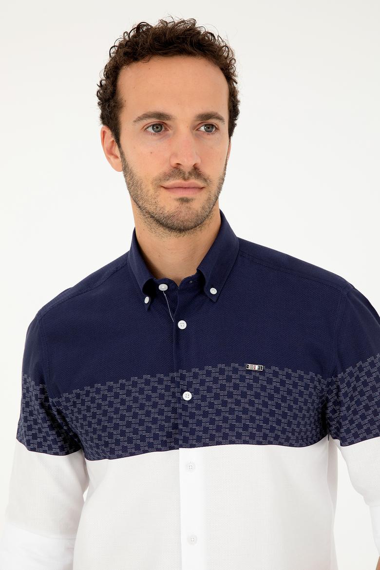 Erkek Lacivert Uzun Kollu Gömlek - 50282867007