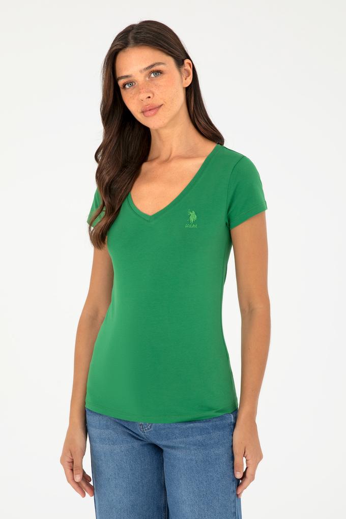 Kadın Yeşil Basic Tişört