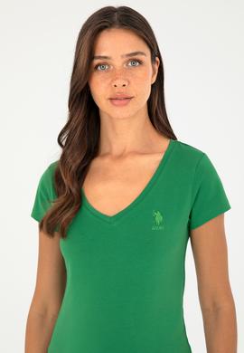 Kadın Yeşil Basic Tişört - 50280068042